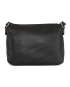 Sac bandoulière en Cuir Orlanda noir - 29x23x12 cm