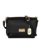 Matalia Schultertasche aus schwarzem Leder - 22x17x9 cm