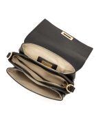 Matalia Schultertasche aus schwarzem Leder - 22x17x9 cm