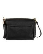 Matalia Schultertasche aus schwarzem Leder - 22x17x9 cm