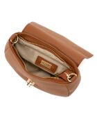Iseppa cognac leren schoudertas - 24x21x9 cm