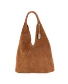 Eleonora Schultertasche aus cognacfarbenem Leder - 40x31x2 cm