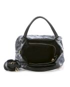 Zwarte leren handtas van Clarissa - 28x20x12 cm