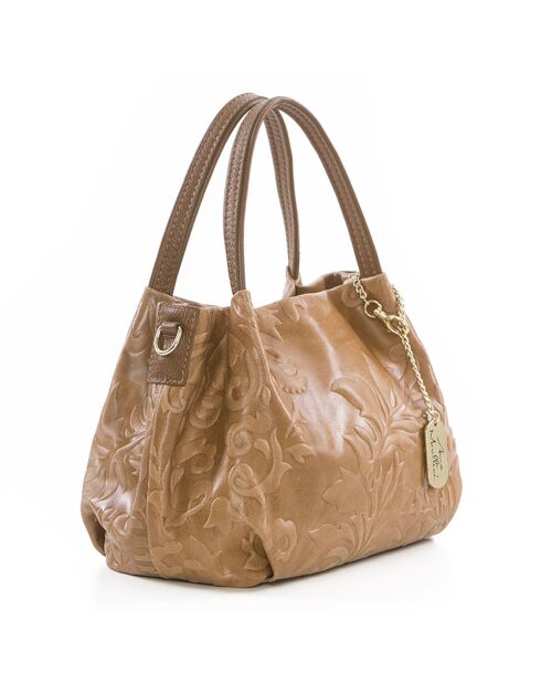 Clarissa cognac leren handtas - 28x20x12 cm