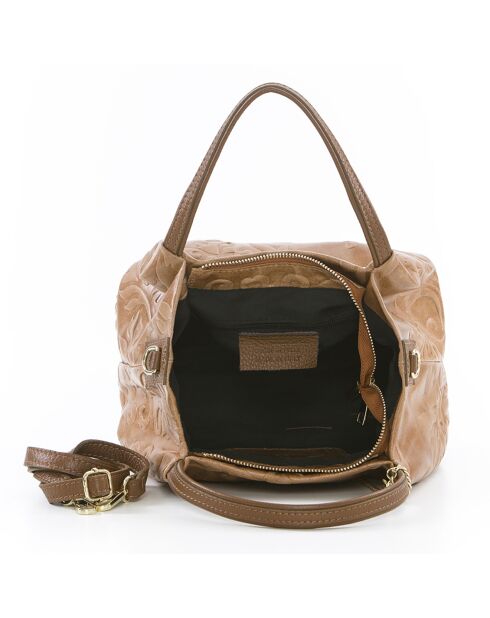 Clarissa cognac leren handtas - 28x20x12 cm