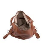 Bandolera Ylenia de piel coñac - 39x30x16 cm