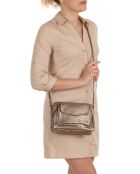 Agnesina bronzen leren schoudertas - 26x19x7 cm