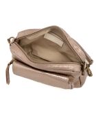 Agnesina bronzen leren schoudertas - 26x19x7 cm