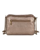 Agnesina bronzen leren schoudertas - 26x19x7 cm