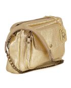 Gouden Agnesina leren schoudertas - 26x19x7 cm