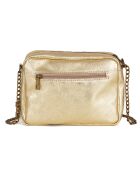 Gouden Agnesina leren schoudertas - 26x19x7 cm