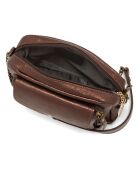 Agnesina leren schoudertas koperbruin - 26x19x7 cm