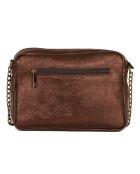 Agnesina leren schoudertas koperbruin - 26x19x7 cm