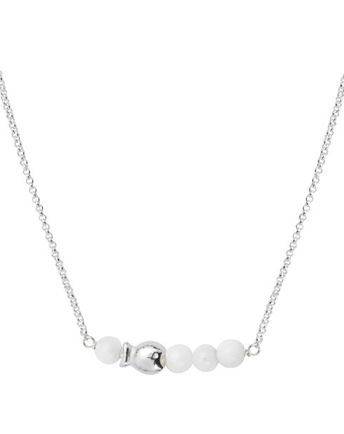 Collana in argento e madreperla