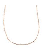 Collier Unique en Argent doré & Zircone