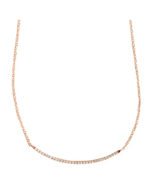 Collier Unique en Argent doré & Zircone