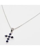 Pendentif Kyra Saphirs 0.57 ct or blanc