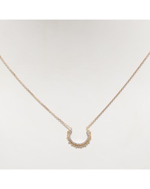 Collier Diamants 0.068 ct or jaune