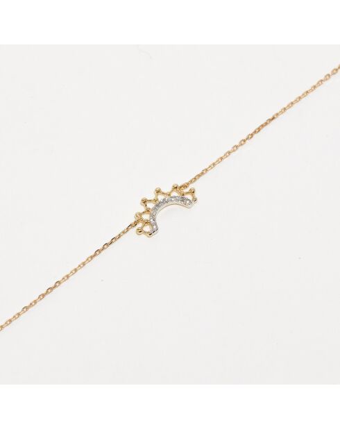 Brazalete de oro amarillo y diamantes de 0,03 quilates