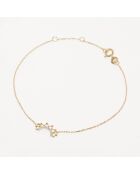 Brazalete de oro amarillo y diamantes de 0,03 quilates