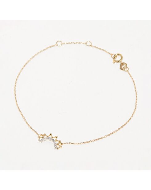 Brazalete de oro amarillo y diamantes de 0,03 quilates