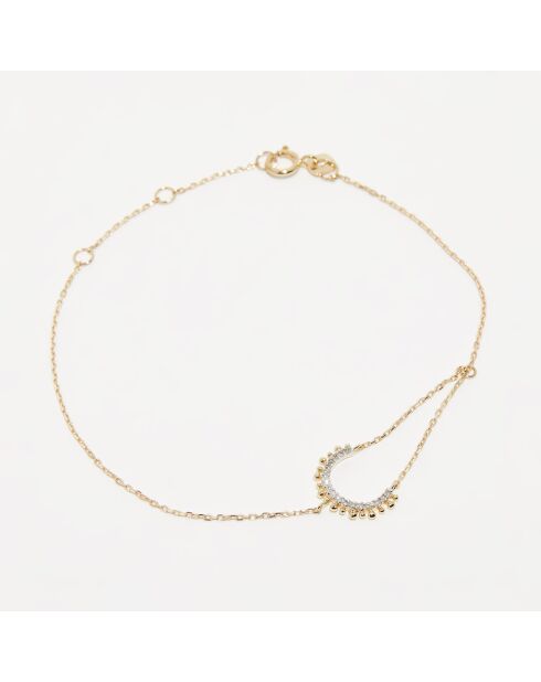 Bracelet Diamants 0.052 ct or jaune