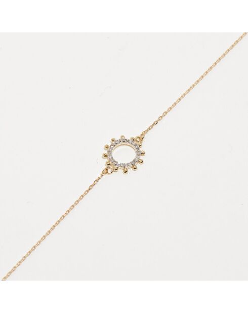 Brazalete de oro amarillo y diamantes de 0,06 quilates