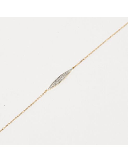 Bracelet Diamants 0.061 ct or jaune