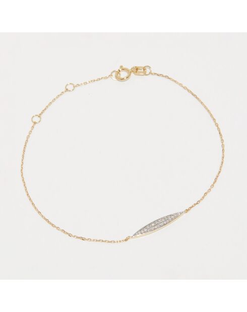 Bracelet Diamants 0.061 ct or jaune