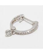 Boucle d'oreille Unitaire Charms Diamants 0.048 ct or blanc