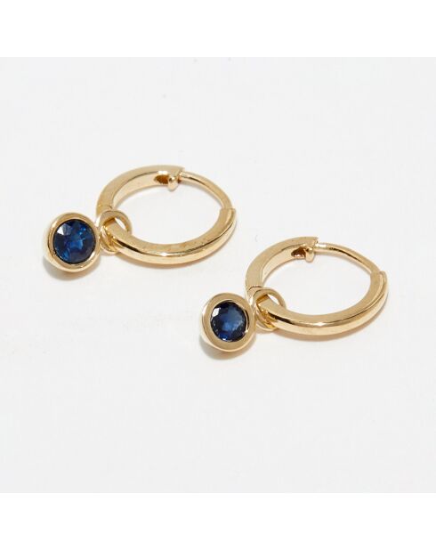 Boucles d'oreilles Tereza Saphirs 0.32 ct or jaune