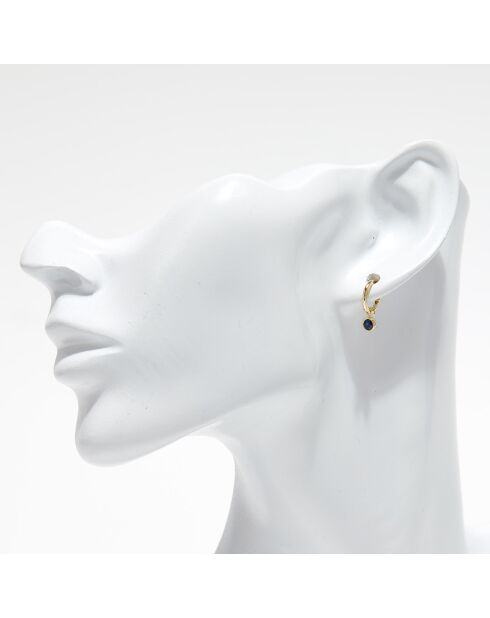 Boucles d'oreilles Tereza Saphirs 0.32 ct or jaune