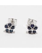 Boucles d'oreilles Surya Saphirs 0.33 ct or blanc