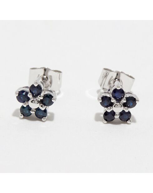 Boucles d'oreilles Surya Saphirs 0.33 ct or blanc