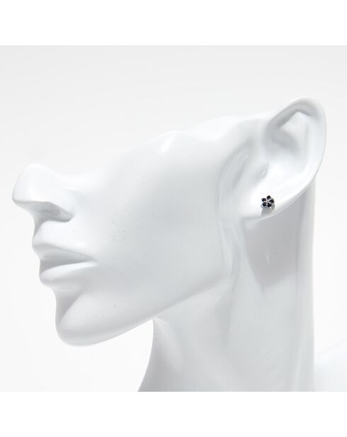 Boucles d'oreilles Surya Saphirs 0.33 ct or blanc