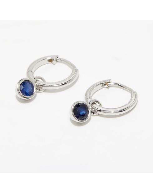 Boucles d'oreilles Tereza Saphirs 0.32 ct or blanc