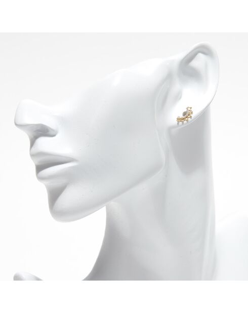 Diamantohrringe aus 0,06 Karat Gelbgold