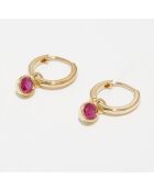 Boucles d'oreilles Asli Rubis 0.32 ct or jaune