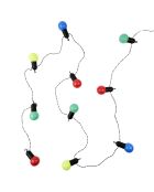 Guirlande ampoules multicolores extérieur LED rouge/vert/bleu - 270x10.4x5 cm