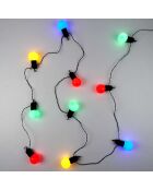 Guirlande ampoules multicolores extérieur LED rouge/vert/bleu - 270x10.4x5 cm