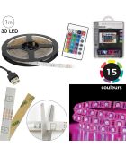 Ruban LED télécommandé transparent - 111x1x0.5 cm