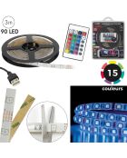Ruban LED télécommandé transparent - 300x0.7x1.5 cm