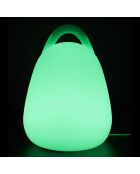 Lampe extérieur avec poignée + télécommande multicolore - 18x25x18 cm