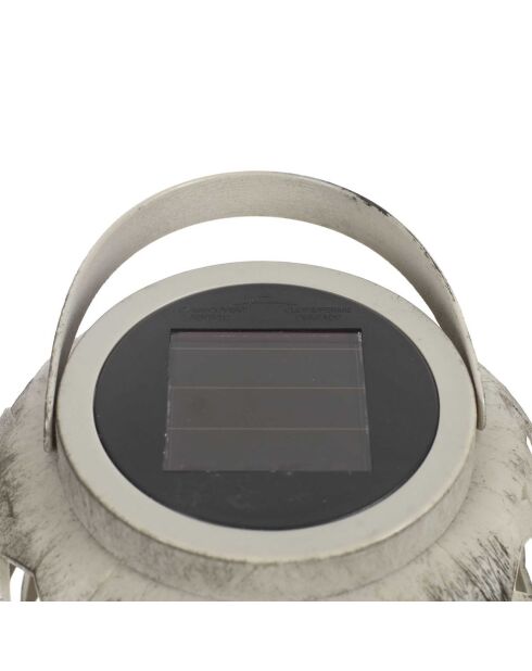 Lampe déco solaire effet bougie marron - 14x24x14 cm