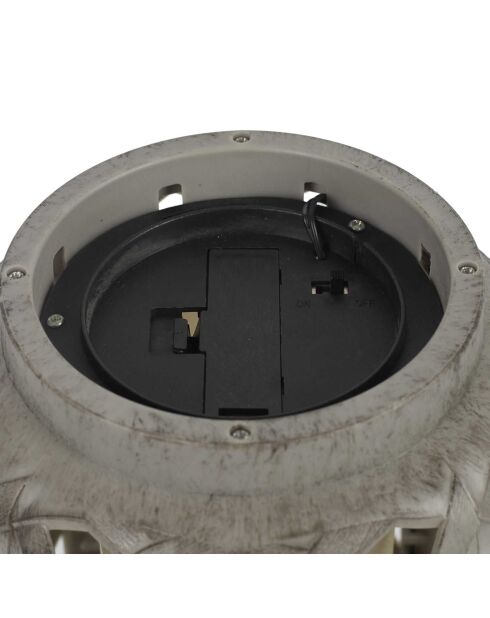 Lampe déco solaire effet bougie marron - 14x24x14 cm