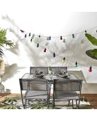 Guirlande ampoules multicolores LED multicolore - 1250x5x5 cm
