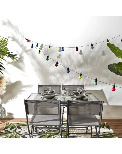 Guirlande ampoules multicolores LED multicolore - 1250x5x5 cm