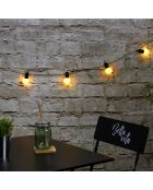 Guirlande ampoules blanches LED blanche - 1250x5x5 cm