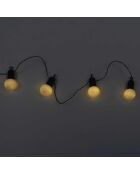 Guirlande ampoules blanches LED blanche - 1250x5x5 cm