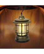 Lampe camping style tempête verte - 10x16.6x10 cm